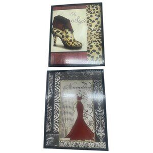 Set of 2 Special Moments Wall Art Reproduction black metal frames Nouveau READ